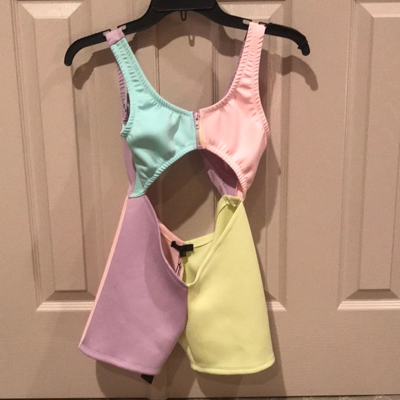 Dolls Kill Other - Colorblock club exx romper